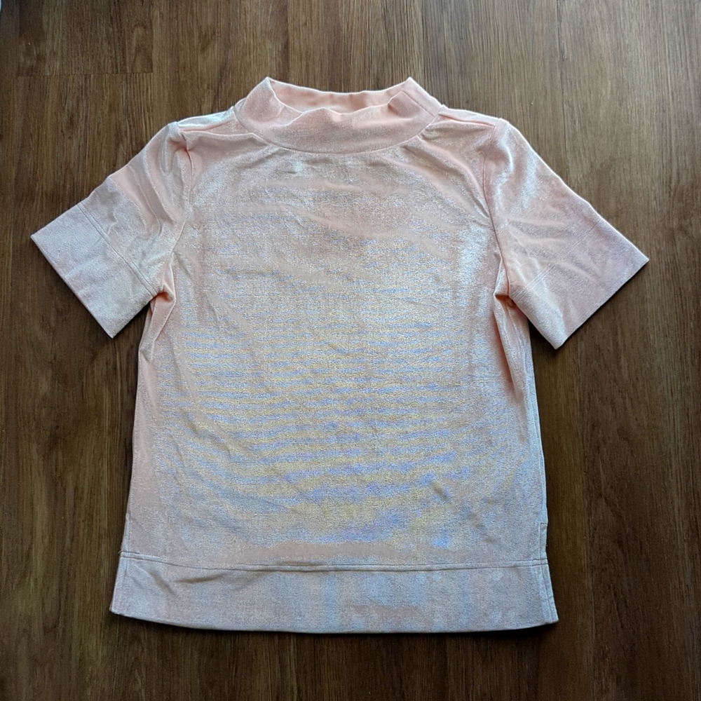 Anthropologie Crushed Velvet Mock Neck top Size XSmall